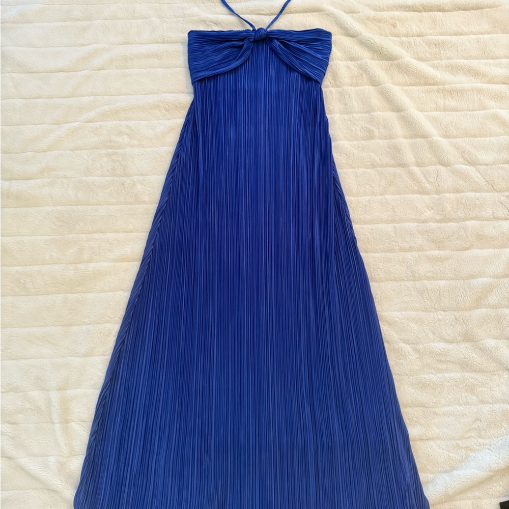 Fashion Nova Strapless Royal Blue Dress